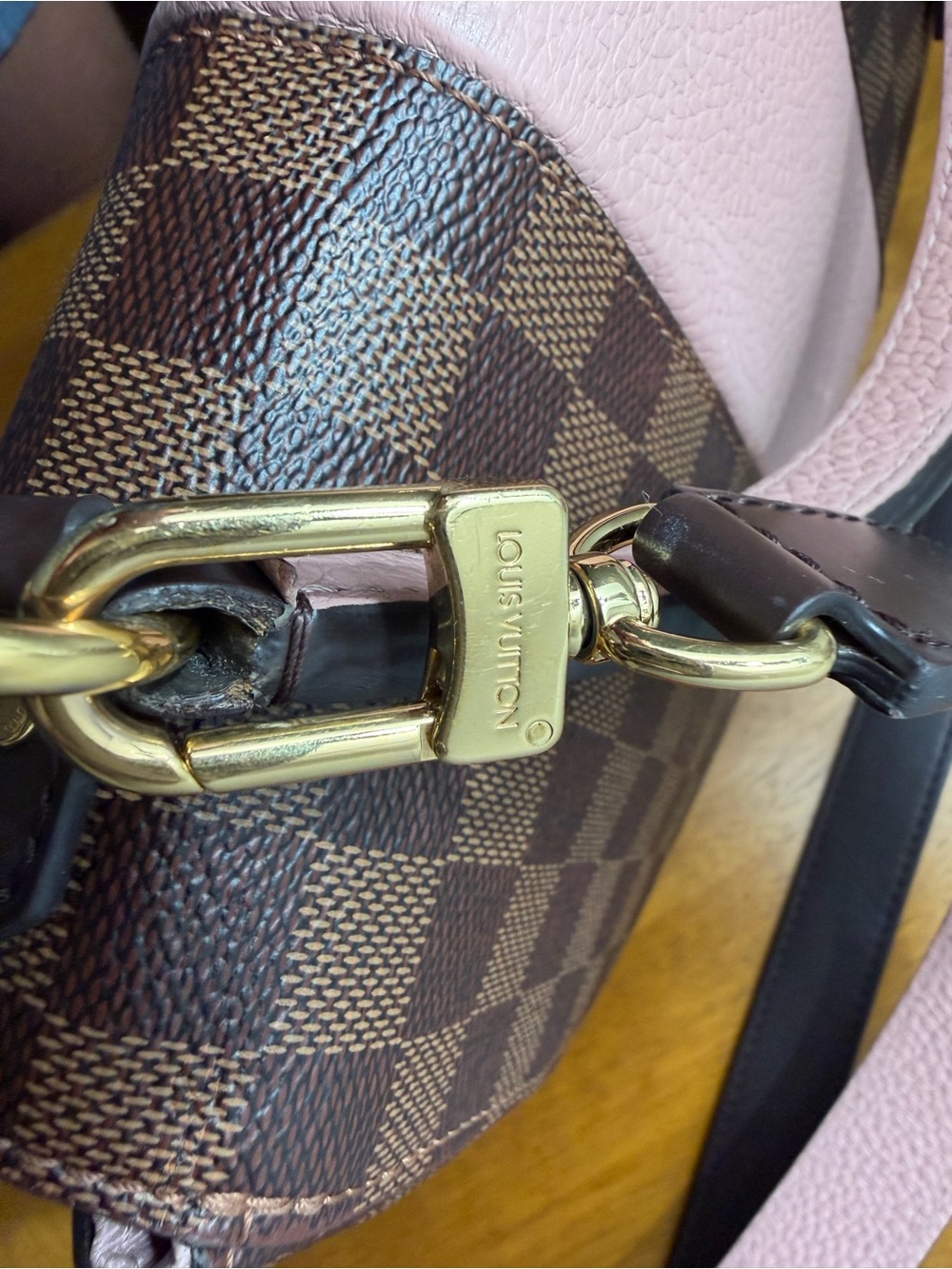 Louis Vuitton Damier Bond Street Bag with Pink Leather Accent - Picture 8 of 16